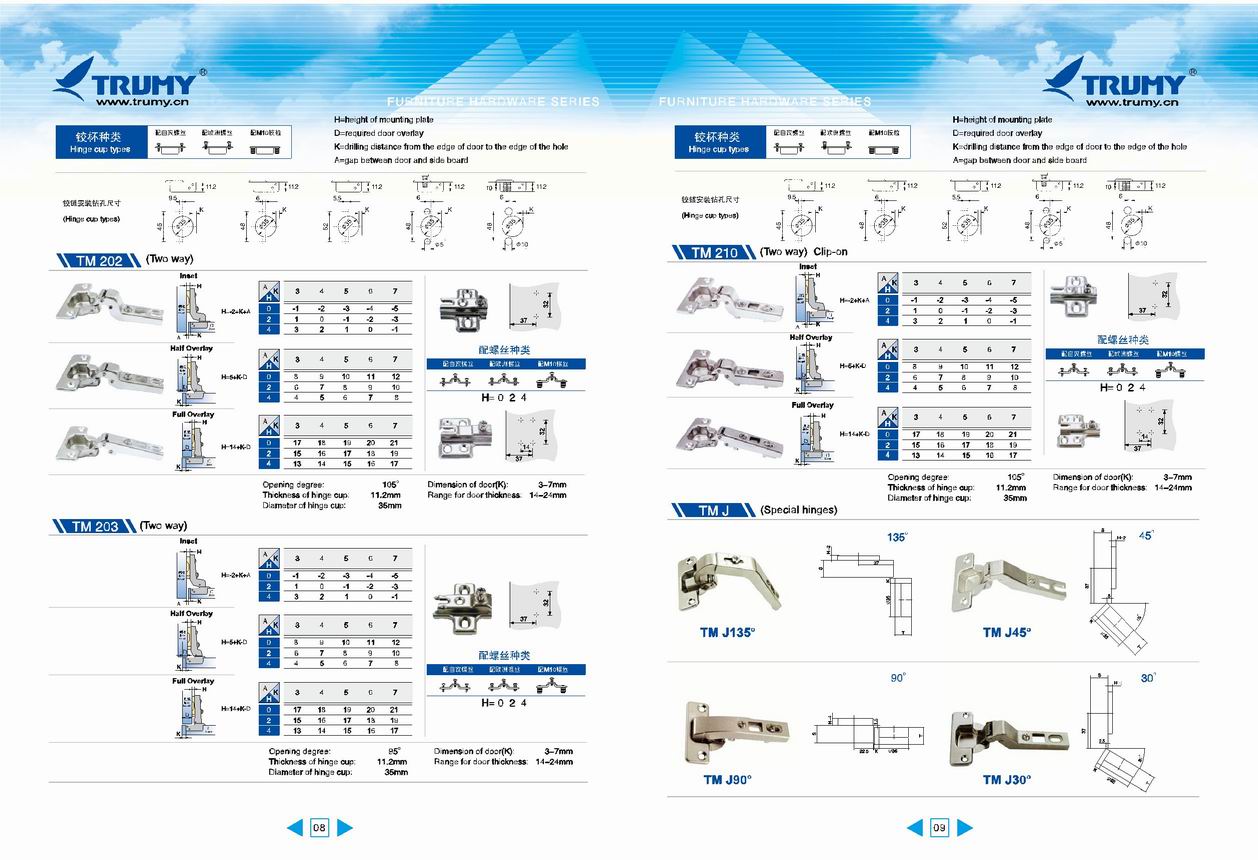 kitchen hinges TM8-9 [kitchen hinges ]